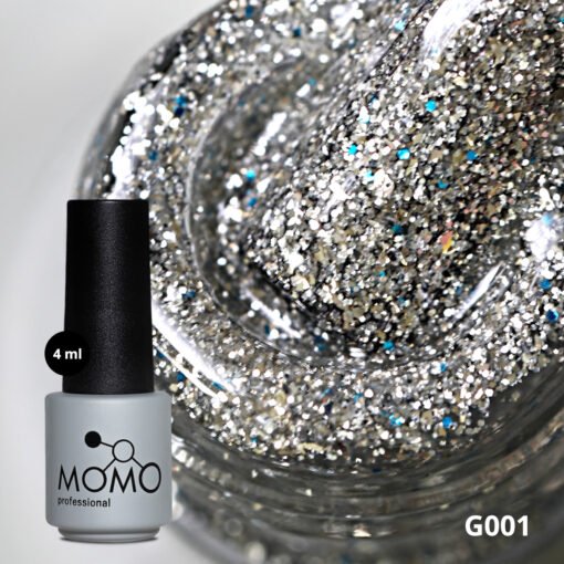 Kalıcı Oje G001, Yoğun Gümüş Simli, 4 ml