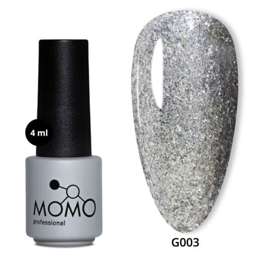 Kalıcı Oje G003, Yoğun Gümüş Parıltılı, 4 ml - Görsel 2