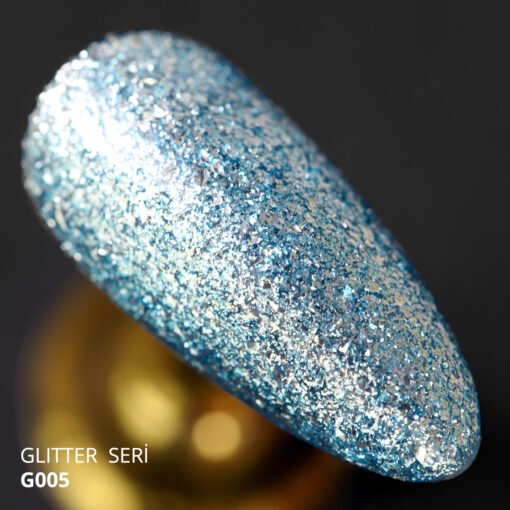 Kalıcı Oje G005, Yoğun Gümüş Parıltılı Turkuaz, 14ml - Görsel 3