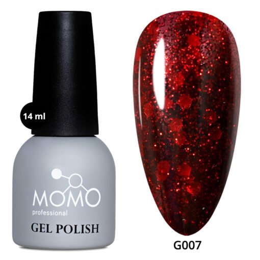 Kalıcı Oje G007, Kırmızı Parıltılı Şarap, 14 ml - Görsel 2