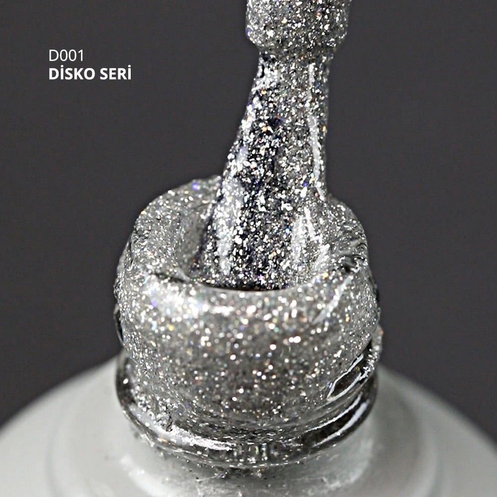 Disko Kalıcı Oje D001 Gümüş Reflective Flash Gel Polish