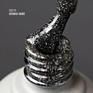 Disko Kalıcı Oje D010 Siyah, Reflective Flash Gel Polish