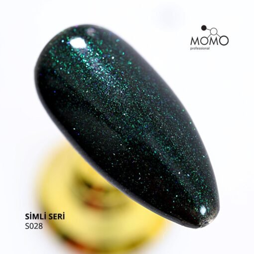 Kalıcı Oje S028, Parıltılı Zümrüt Yeşili, 14 ml - Görsel 2