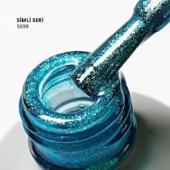 Kalıcı Oje S039, Yoğun Simli Açık Petrol Mavi