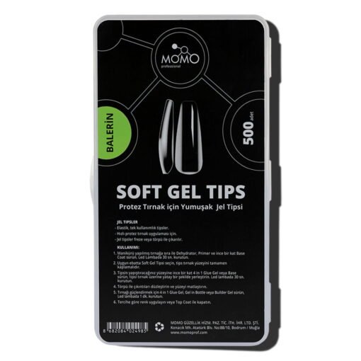 Tırnak Soft Gel Tips, Yeni Nesil Jel Tips, 500 Ad. (Balerin)