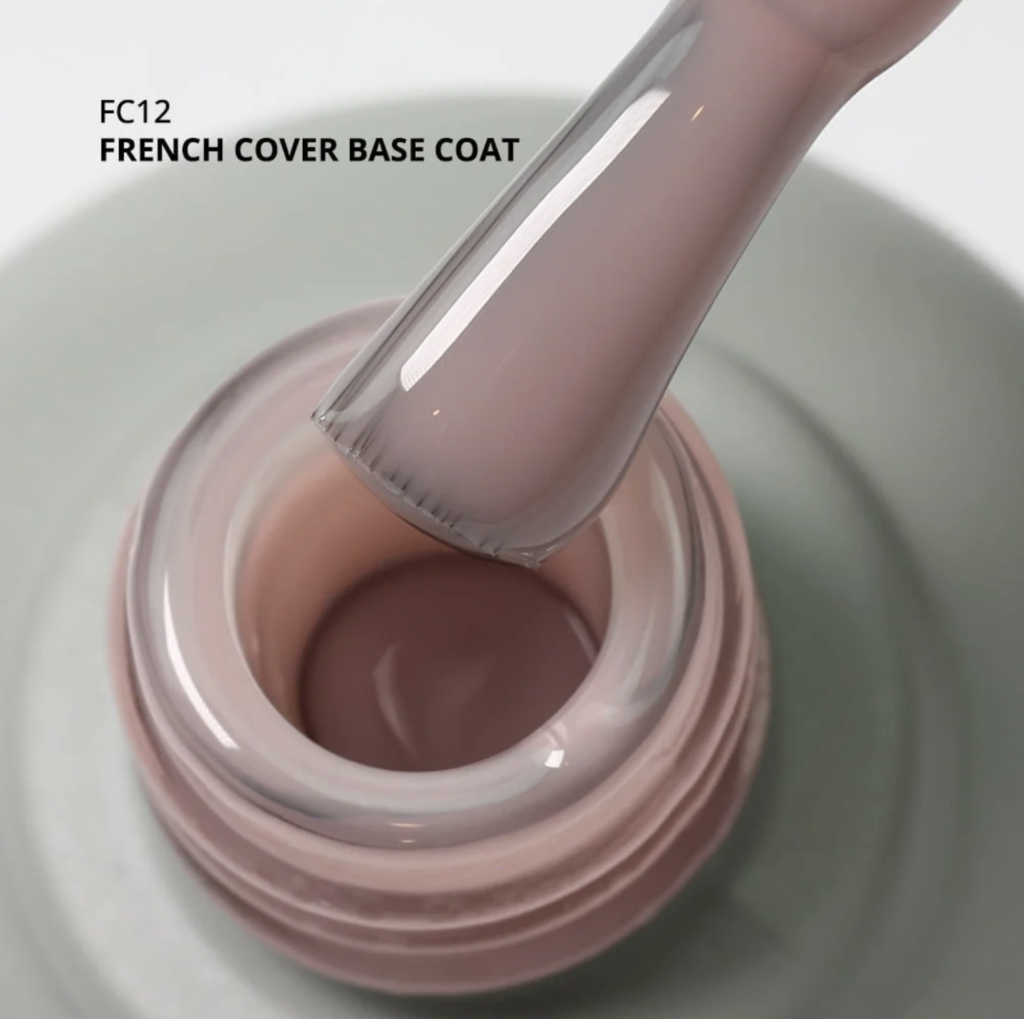 Kalıcı Oje için French Cover Rubber Base Coat FC12, Gül Kurusu