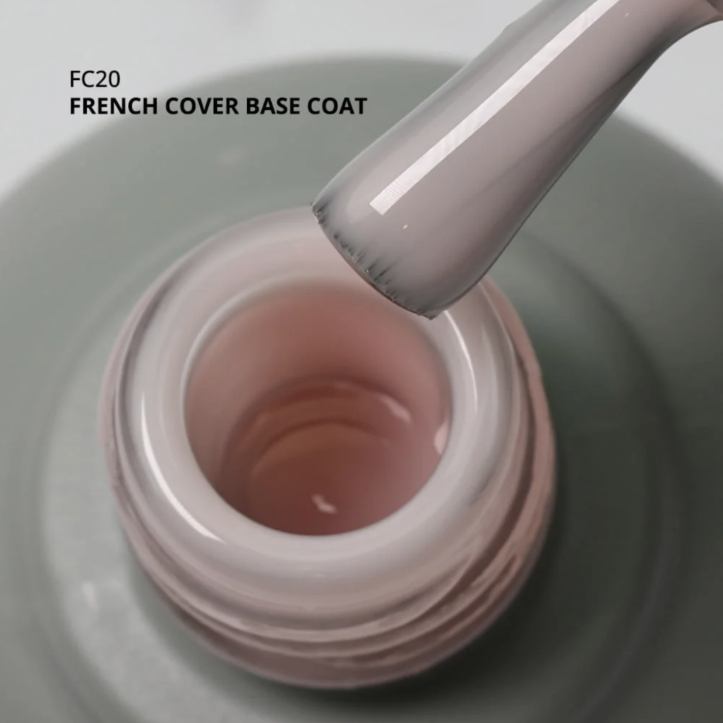Kalıcı Oje için French Cover Rubber Base Coat FC20, Sütlü Pembe