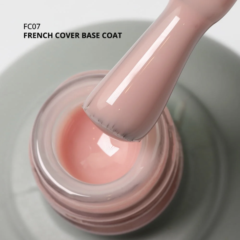 Kalıcı Oje için French Cover Rubber Base Coat FC07, Soft Pembe