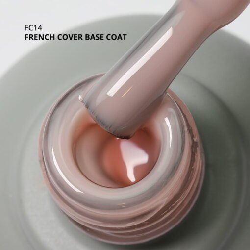 Kalıcı Oje için French Rubber Base Coat FC14, Natural Pembe, 10 ml - Görsel 2