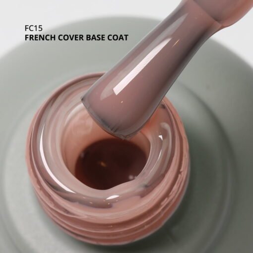 Kalıcı Oje için French Cover Rubber Base Coat FC15, Şeftali, 10 ml - Görsel 2