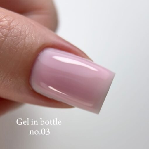 Gel In Bottle No.03, Akıllı Fırçalı Protez Tırnak Jeli, Uçuk Pembe, 18 ml - Görsel 6