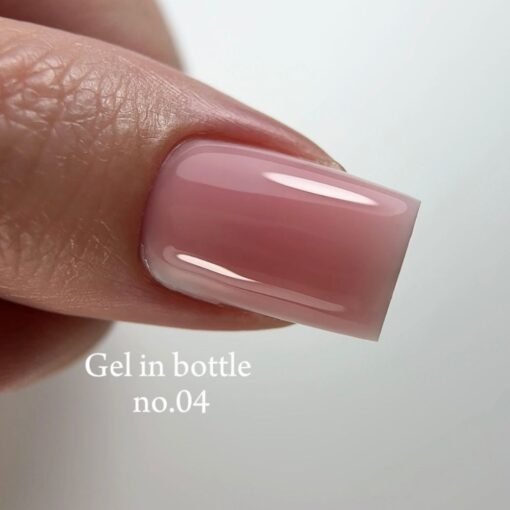 Gel In Bottle No.04, Akıllı Fırçalı Protez Tırnak Jeli, Yarı Şeffaf Somon, 18 ml - Görsel 6