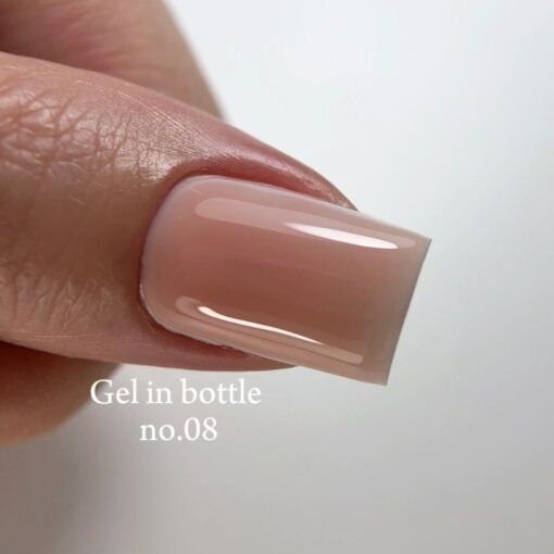 Gel In Bottle No.08, Akıllı Fırçalı Protez Tırnak Jeli, Ten Rengi, 18 ml - Görsel 6