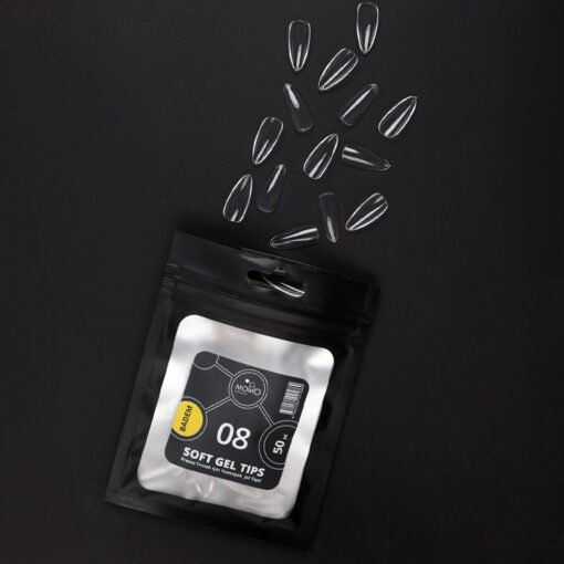 Soft Gel Tips, Yeni Nesil Jel Tips, Badem No:08, Tek Boy 50’li Yedek Paket