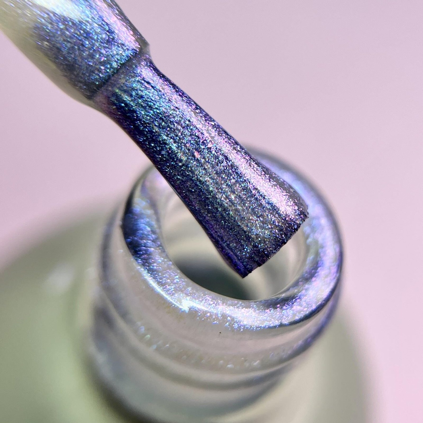 Holografik Kalıcı Oje SL05, Rakı Beyazı Mavi Mor Simli