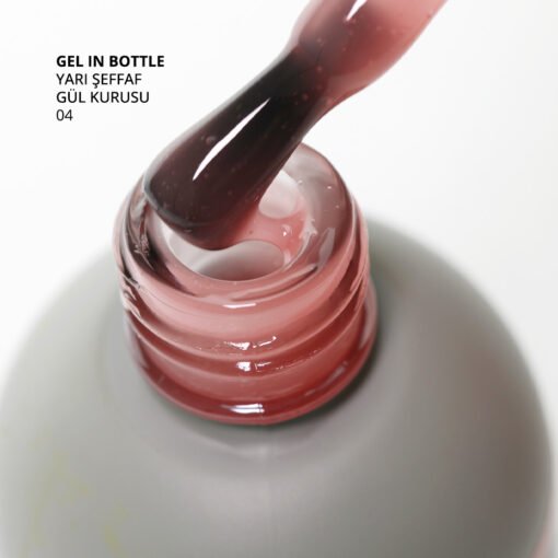 Protez Tırnak Jeli, Gel In Bottle No.4, Yarı Şeffaf Somon, 15 ml - Görsel 2