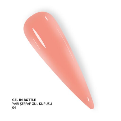 Protez Tırnak Jeli, Gel In Bottle No.4, Yarı Şeffaf Somon, 15 ml - Görsel 3