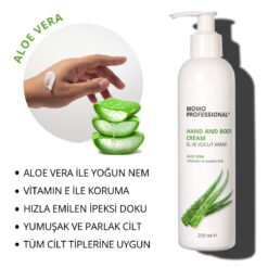 El ve Vücut Kremi Aloe Vera Özlü, Yoğun Nemlendirici, Yenileyici ve Onarıcı Etki, 250 ml