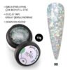 Ariel Builder Gel, Nail Art için Protez Tırnak Jeli No.08, Şeffaf Holografik Yeşil Lila Simli, 10 gr