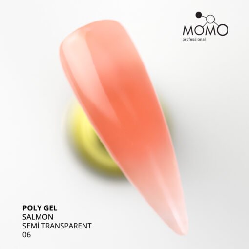 Protez Tırnak İçin Poly Gel, Poli Jel, No.06, Yarı Şeffaf Somon, 30 gr - Görsel 2