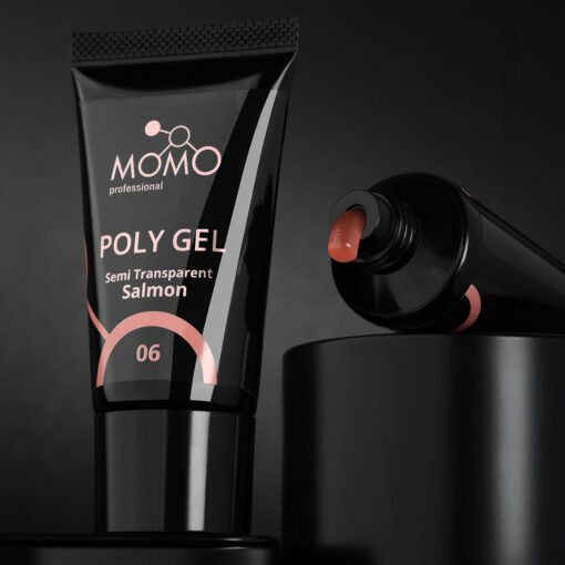 Protez Tırnak İçin Poly Gel, Poli Jel, No.06, Yarı Şeffaf Somon, 30 gr - Görsel 4