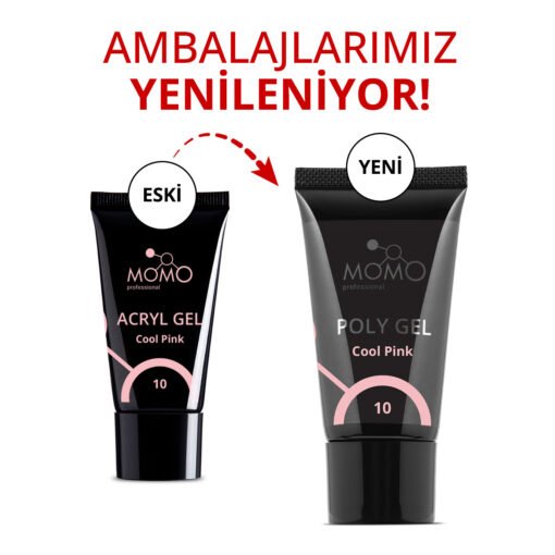 Protez Tırnak İçin Poly Gel, Poli Jel, No.10, Soğuk Pembe, 30 gr - Görsel 5