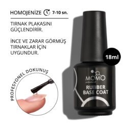 Kalıcı Oje İçin Rubber Base Coat, Nano Fırçalı, 18 ml