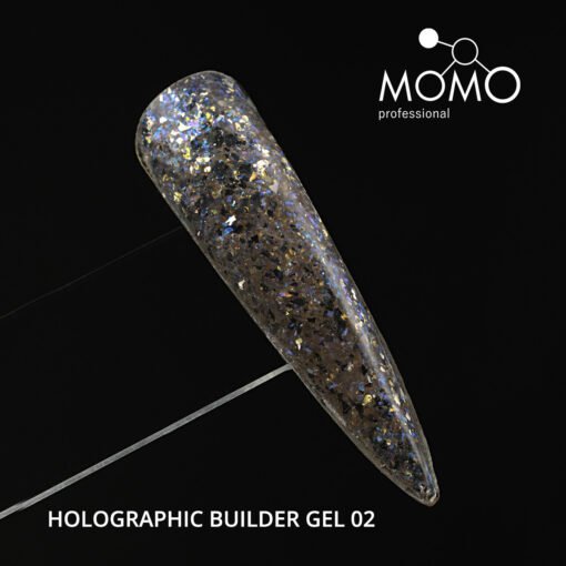 Holographic Builder Gel, Nail Art için Protez Tırnak Jeli No.02, Glitter Mavi Simli, 10 gr - Görsel 5