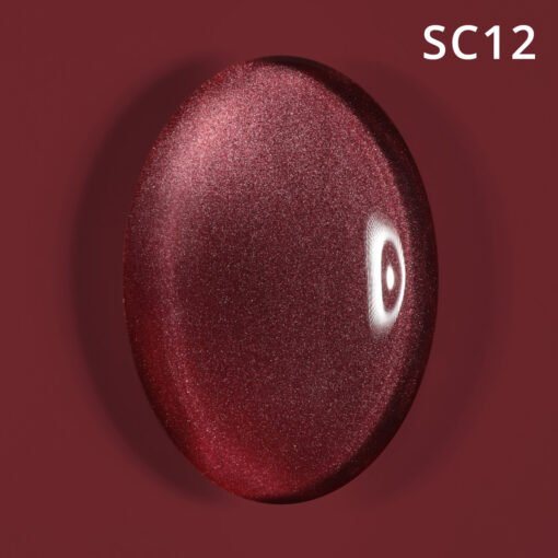 Korean Cat Eye, Silky Cat Eye, Kedi Gözü Oje, SC12 Bordo, 10 ml