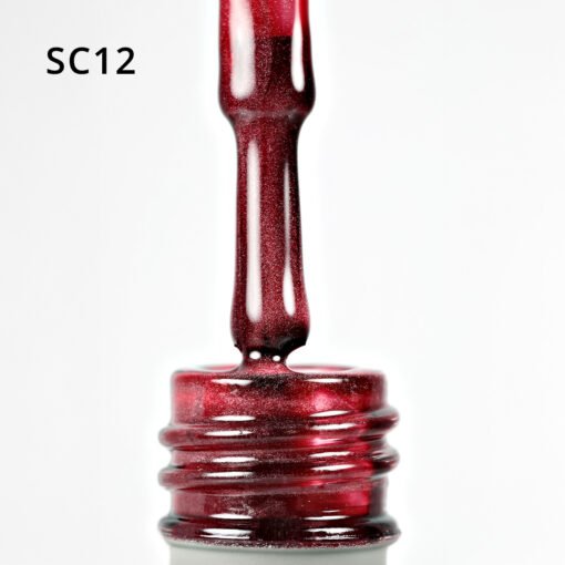 Korean Cat Eye, Silky Cat Eye, Kedi Gözü Oje, SC12 Bordo, 10 ml - Görsel 6