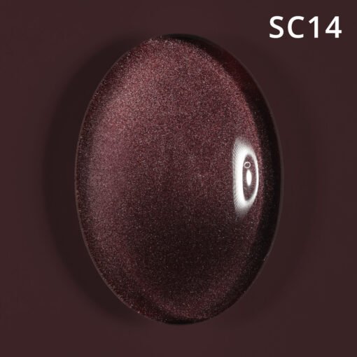 Korean Cat Eye, Silky Cat Eye, Kedi Gözü Oje, SC14 Zarif Bordo, 10 ml