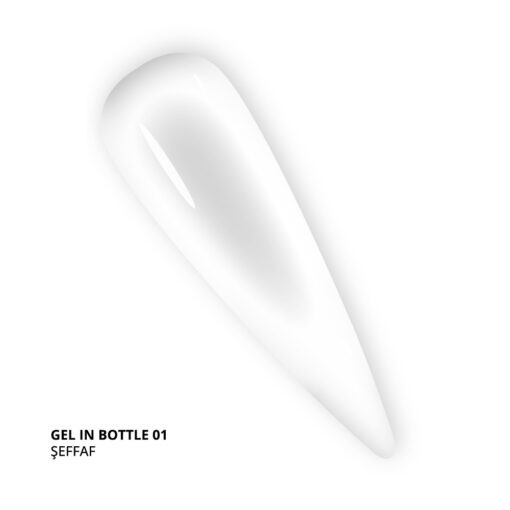 Gel In Bottle No.01, Akıllı Fırçalı Protez Tırnak Jeli, Şeffaf, 18 ml - Görsel 3